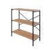 Estante com 3 Prateleiras Tub Mel e Preta 80 cm