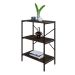 Estante com 3 Prateleiras Tub Nogal e Preta 60 cm