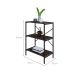 Estante com 3 Prateleiras Tub Nogal e Preta 60 cm