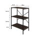 Estante com 3 Prateleiras Tub Nogal e Preta 60 cm
