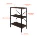 Estante com 3 Prateleiras Tub Nogal e Preta 60 cm