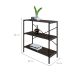 Estante com 3 Prateleiras Tub Nogal e Preta 80 cm