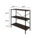 Estante com 3 Prateleiras Tub Nogal e Preta 80 cm