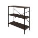 Estante com 3 Prateleiras Tub Nogal e Preta 80 cm