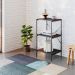 Estante com 3 Prateleiras Tub Preta 45 cm