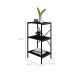 Estante com 3 Prateleiras Tub Preta 45 cm
