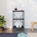 Estante com 3 Prateleiras Tub Preta 45 cm
