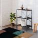 Estante com 3 Prateleiras Tub Preta 60 cm
