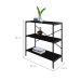 Estante com 3 Prateleiras Tub Preta 80 cm