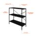 Estante com 3 Prateleiras Tub Preta 80 cm
