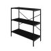 Estante com 3 Prateleiras Tub Preta 80 cm