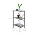 Estante com 3 Prateleiras Tub Snow e Preta 45 cm