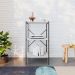 Estante com 3 Prateleiras Tub Snow e Preta 45 cm