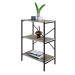 Estante com 3 Prateleiras Tub Snow e Preta 60 cm