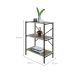 Estante com 3 Prateleiras Tub Snow e Preta 60 cm