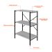 Estante com 3 Prateleiras Tub Snow e Preta 60 cm