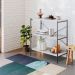 Estante com 3 Prateleiras Tub Snow e Preta 80 cm