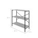 Estante com 3 Prateleiras Tub Snow e Preta 80 cm