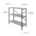 Estante com 3 Prateleiras Tub Snow e Preta 80 cm