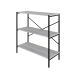 Estante com 3 Prateleiras Tub Snow e Preta 80 cm