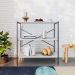 Estante com 3 Prateleiras Tub Snow e Preta 80 cm