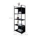 Estante com 3 Prateleiras e 2 Nichos Brooklyn Preta 60 cm