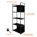 Estante com 3 Prateleiras e 2 Nichos Brooklyn Preta 60 cm
