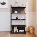 Estante com 3 Prateleiras e 2 Nichos Brooklyn Preta 80 cm