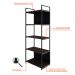 Estante com 3 Prateleiras e 2 Nichos Brooklyn Terracota e Preta 60 cm