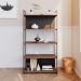 Estante com 3 Prateleiras e 2 Nichos Brooklyn Terracota e Preta 80 cm