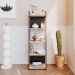 Estante com 3 Prateleiras e 2 Nichos Brooklyn Vermont e Preta 45 cm