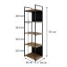 Estante com 3 Prateleiras e 2 Nichos Brooklyn Vermont e Preta 45 cm