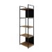 Estante com 3 Prateleiras e 2 Nichos Brooklyn Vermont e Preta 45 cm