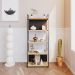 Estante com 3 Prateleiras e 2 Nichos Brooklyn Vermont e Preta 60 cm