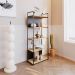 Estante com 3 Prateleiras e 2 Nichos Brooklyn Vermont e Preta 60 cm