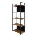 Estante com 3 Prateleiras e 2 Nichos Brooklyn Vermont e Preta 60 cm