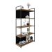 Estante com 3 Prateleiras e 2 Nichos Brooklyn Vermont e Preta 80 cm