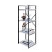 Estante com 4 Prateleiras Brooklyn Branca e Preta 45 cm