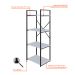 Estante com 4 Prateleiras Brooklyn Branca e Preta 45 cm