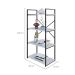 Estante com 4 Prateleiras Brooklyn Branca e Preta 60 cm
