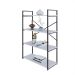 Estante com 4 Prateleiras Brooklyn Branca e Preta 80 cm