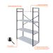 Estante com 4 Prateleiras Brooklyn Branca e Preta 80 cm