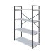 Estante com 4 Prateleiras Brooklyn Branca e Preta 80 cm