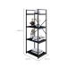 Estante com 4 Prateleiras Brooklyn Preta 45 cm