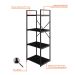Estante com 4 Prateleiras Brooklyn Preta 45 cm