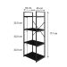 Estante com 4 Prateleiras Brooklyn Preta 45 cm