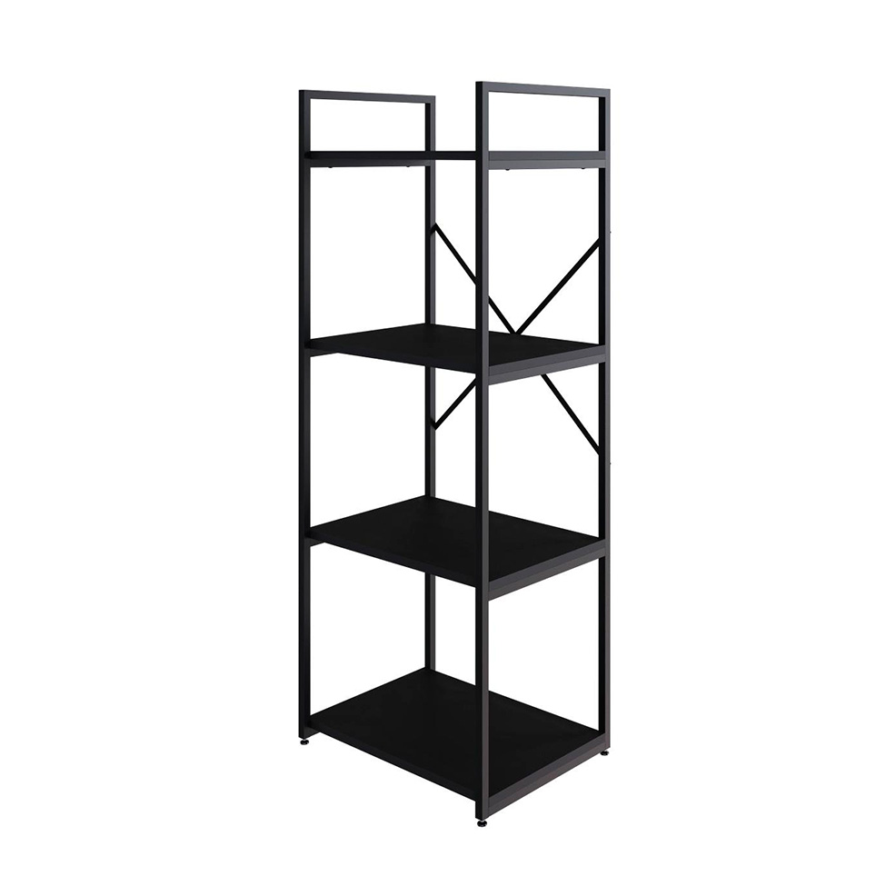 Estante com 4 Prateleiras Brooklyn Preta 45 cm