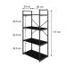 Estante com 4 Prateleiras Brooklyn Preta 60 cm
