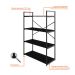 Estante com 4 Prateleiras Brooklyn Preta 80 cm