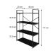 Estante com 4 Prateleiras Brooklyn Preta 80 cm